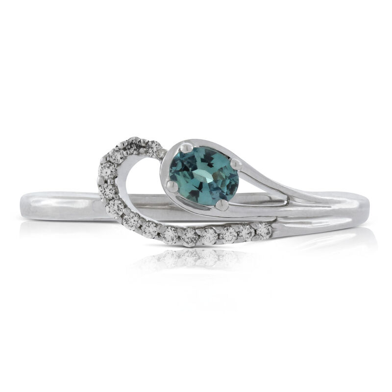 Alexandrite & Diamond Ring 18K image number 2