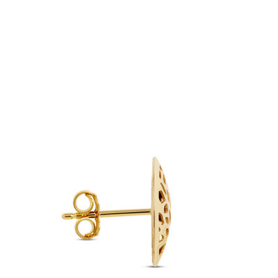 Toscano Two Tone Tree of Life Earrings, 14K White and Yellow Gold