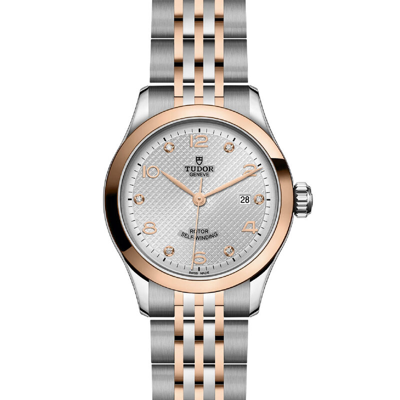 TUDOR 1926 Watch Rose Case Silver Dial Steel Bracelet, 28mm image number 2