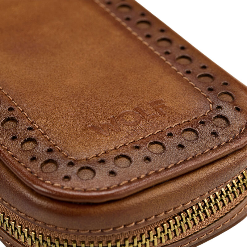 WOLF Brogue 2 Piece Watch Zip Case image number 5