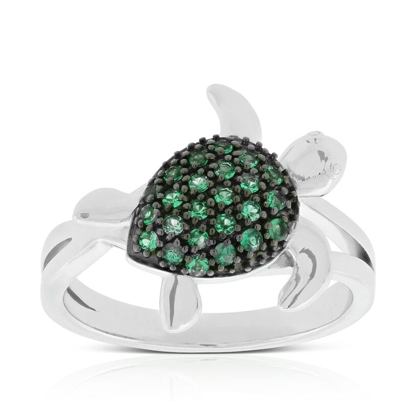 Lisa Bridge Emerald Turtle Ring image number 0