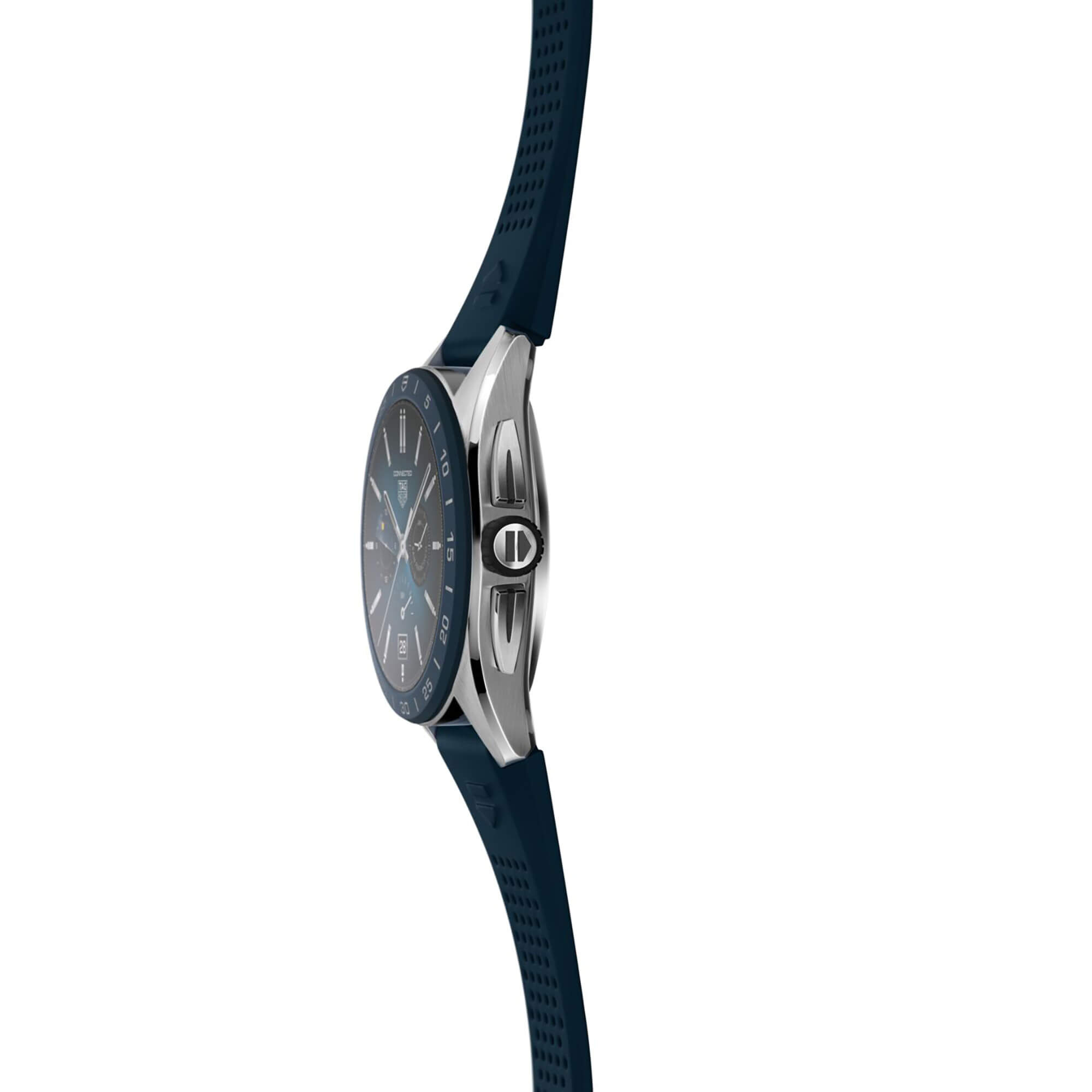 TAG Heuer Connected Calibre E4 Watch Digital Dial Blue Rubber
