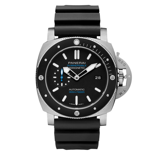 PANERAI Submersible Amagnetic Black Dial Titanium Watch, 47mm