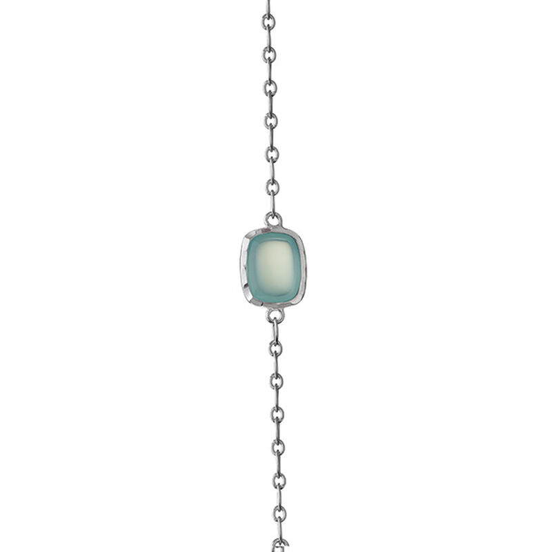 Lisa Bridge Chalcedony & Blue Lace Agate Station Necklace, 36" image number 2