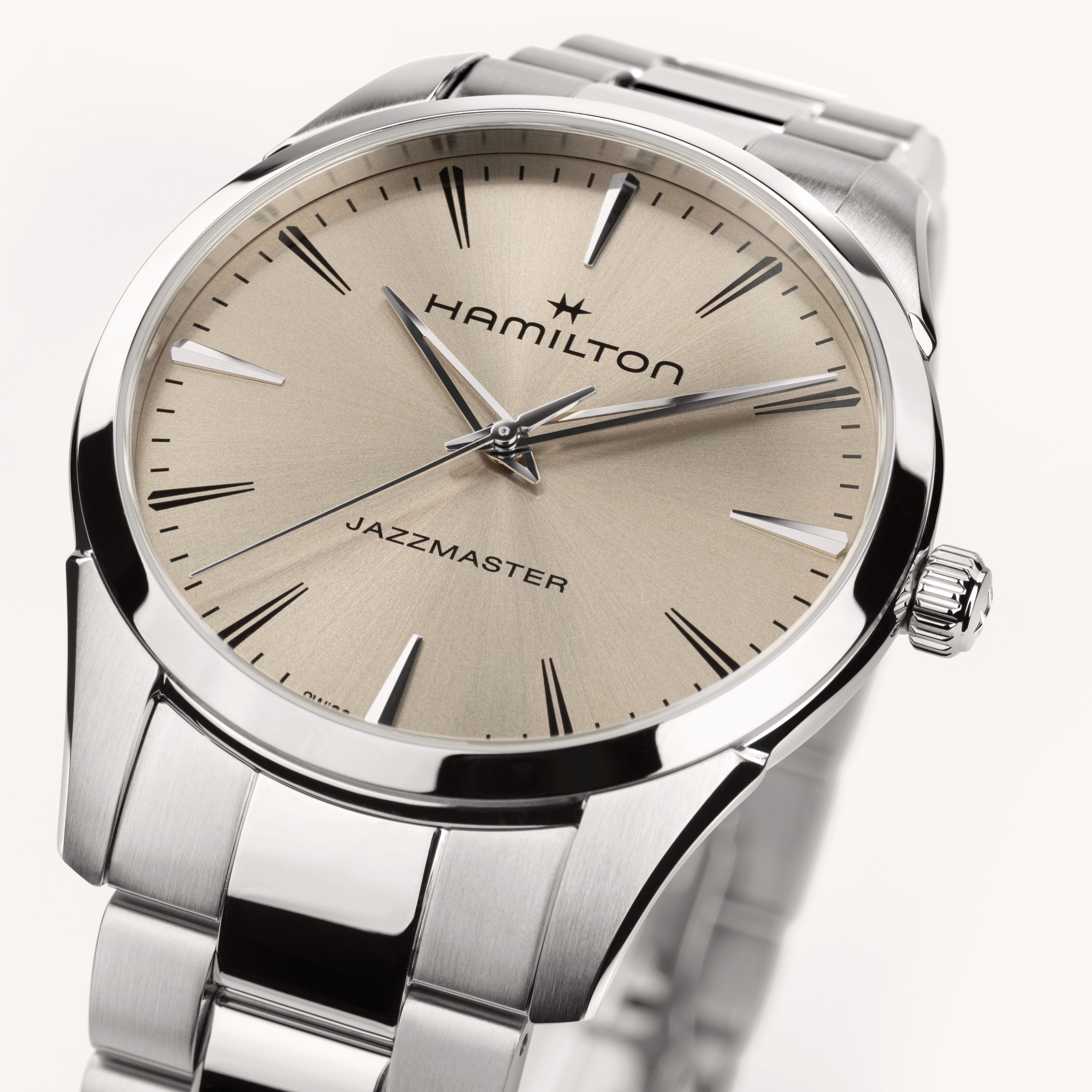 Hamilton Jazzmaster Quartz Beige Dial Watch, 40mm