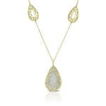 Toscano Pear Shaped Mother of Pearl Necklace 14K
