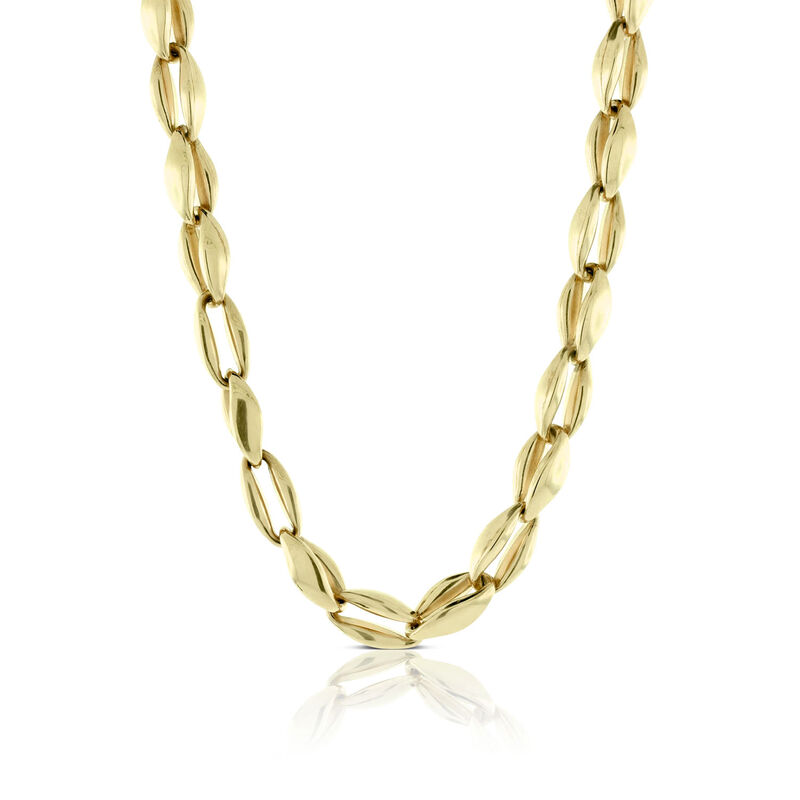 Toscano Stampato Chain Necklace 14K, 24" image number 1