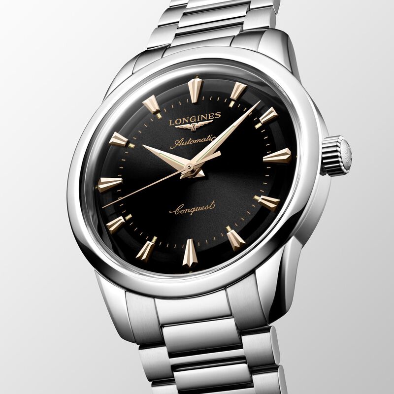 Longines Conquest Heritage Black Dial Watch, 40mm image number 1