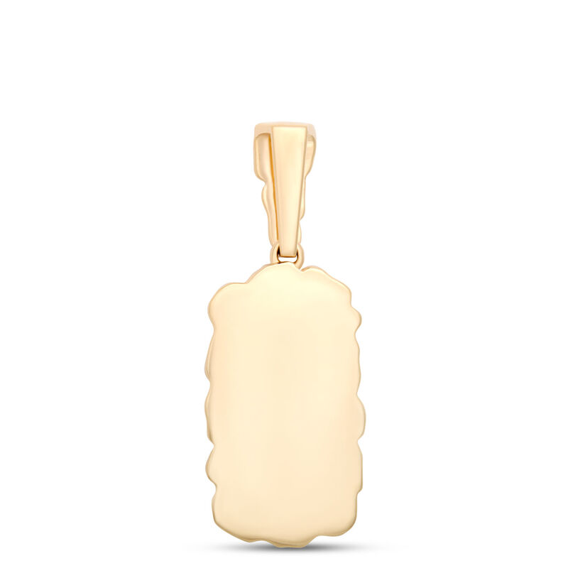 Gold Nugget Dog Tag Pendant image number 1