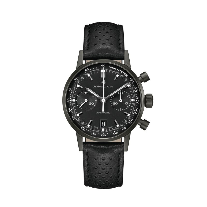 Hamilton American Classic Intra-matic Auto Chrono Black Dial Watch, 40mm image number 0
