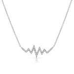 Diamond Heartbeat Necklace 14K