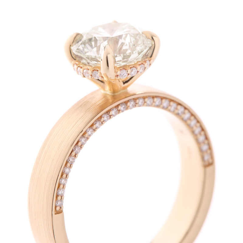 Bella Ponte Round Diamond Solitaire Engagement Ring, 14K Yellow Gold Size 6.5 image number 1
