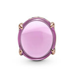 Pandora Pink Oval Cabochon Synthetic Sapphire & Crystal Charm