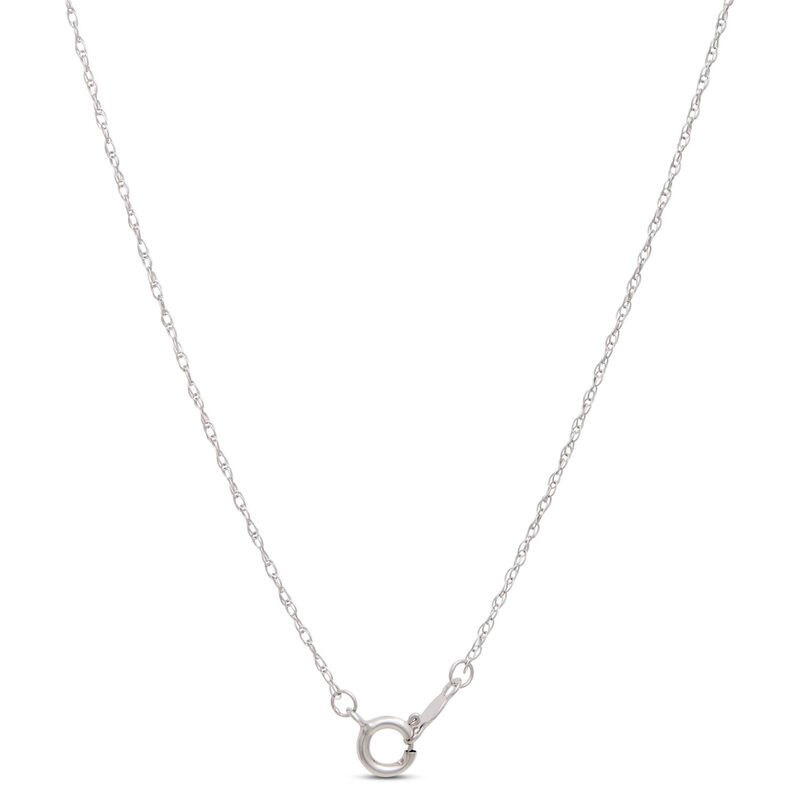 Pear Shaped Pendant with Round Diamonds, ⅓ Total Carat Weight, 14K White Gold image number 3