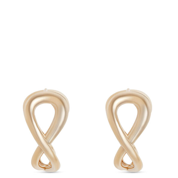 Toscano Infinity Hoop Earrings, 14K Yellow Gold
