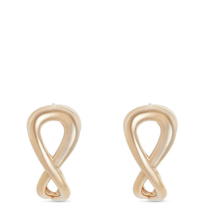 Toscano Infinity Hoop Earrings, 14K Yellow Gold image number 0