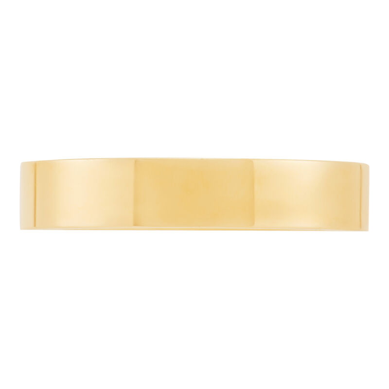 Yellow Gold Polished Pipe Comfort Fit 4mm Band 18K image number 2
