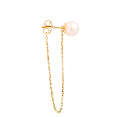Cultured Pearl Dangle Earrings, 14K Yellow Gold