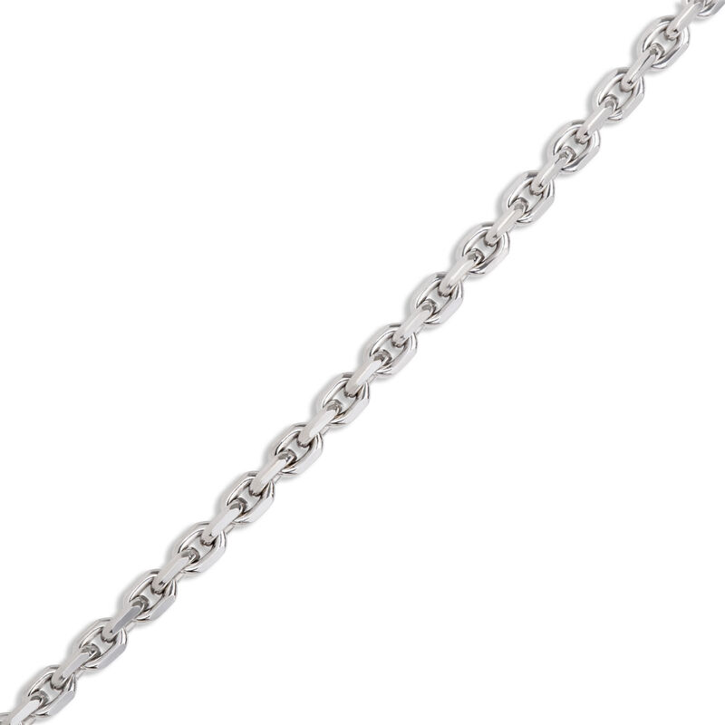 Black Onyx and White Sapphire Shield Necklace, Sterling Silver image number 3