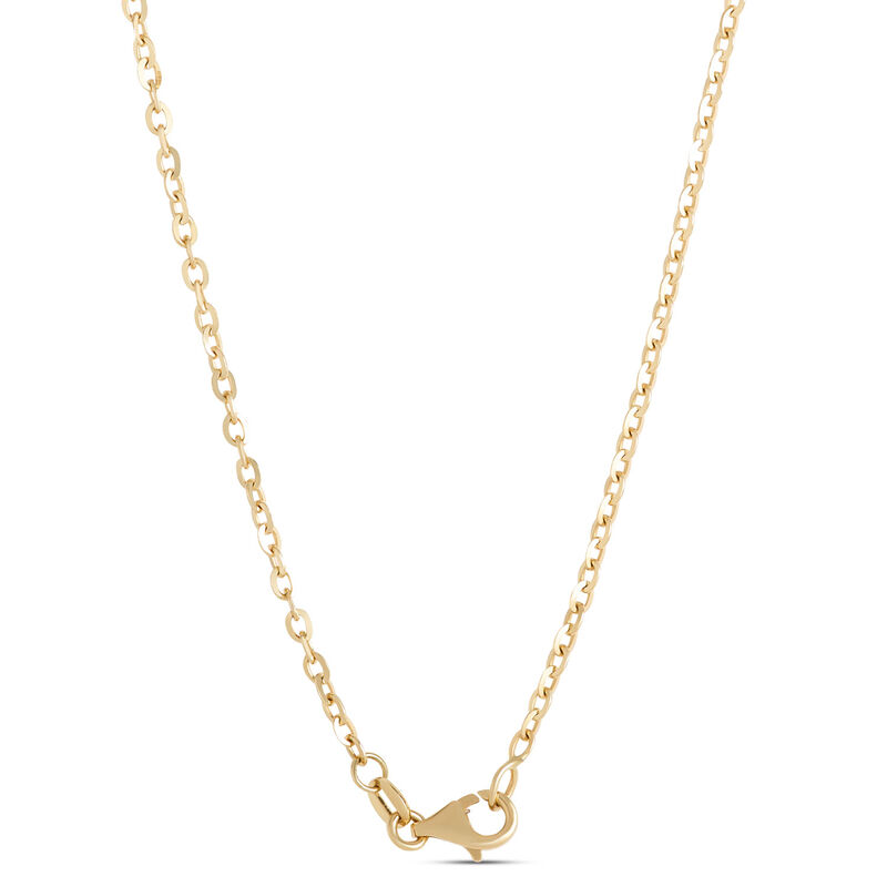 Toscano Double Paperclip Pendant Necklace with Round Diamonds, 1/10 Total Carat Weight, 18K Yellow Gold image number 2
