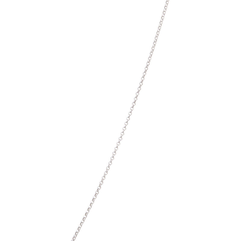 18-Inch Oval Emerald Station Necklace, 14K White Gold image number 4