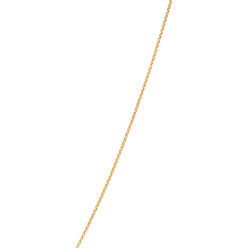 Classic Round Rainbow Sapphire Clusters Necklace, 14K Yellow Gold image number 4
