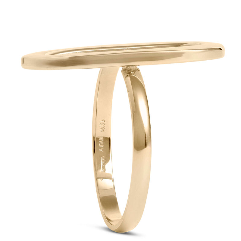 Toscano Open Oval Ring, 14K Yellow Gold Size 8 image number 1