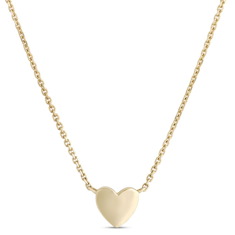15-inch Baby Heart Necklace, 14K Yellow Gold image number 1