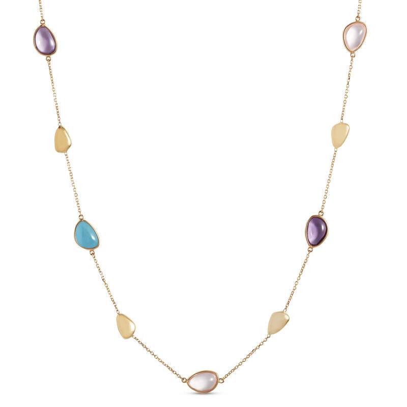 18-Inch Toscano Gemstone Necklace, 14K Yellow Gold image number 0