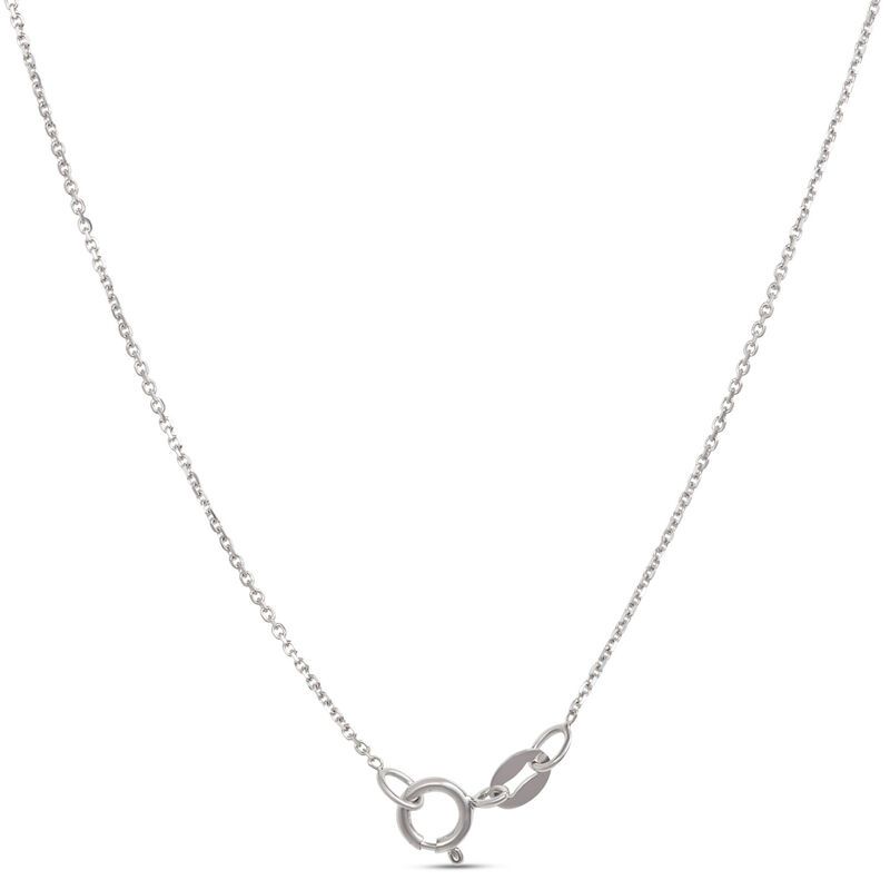 Double Heart Diamond Necklace, 14K White Gold image number 3