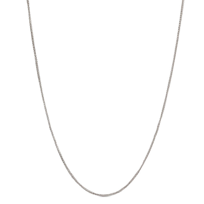 24-Inch Wheat Chain, 14K White Gold image number 0