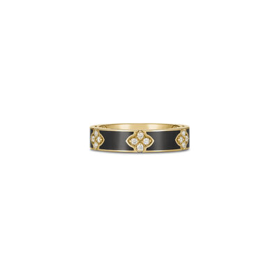 Roberto Coin 18K Yellow Gold Love In Verona Diamond And Enamel Ring
