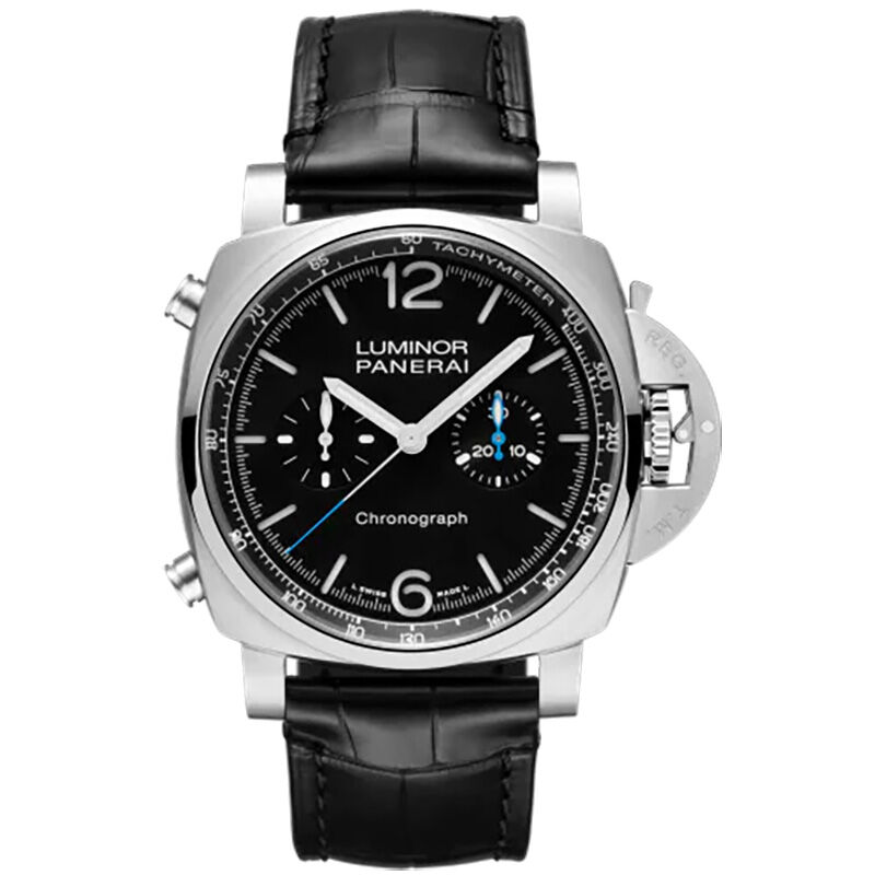 Panerai Luminor Chrono Watch Steel Case Black Dial, 44mm image number 0