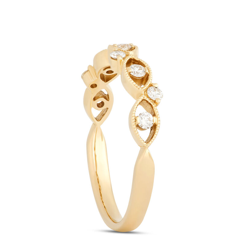 Classic Stackable Round Diamond Ring, &frac14; Carat Total Weight, 14K Yellow Gold image number 1
