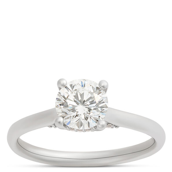 Solitaire Diamond Engagement Ring, Platinum