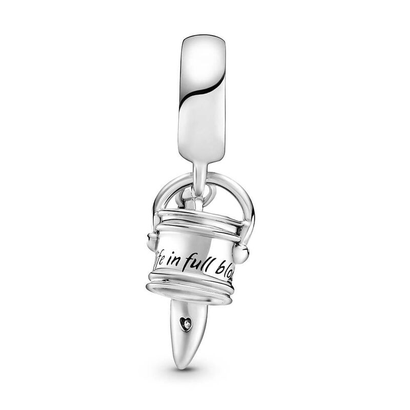 Pandora Watering Can & Trowel Crystal & CZ Dangle Charm image number 2