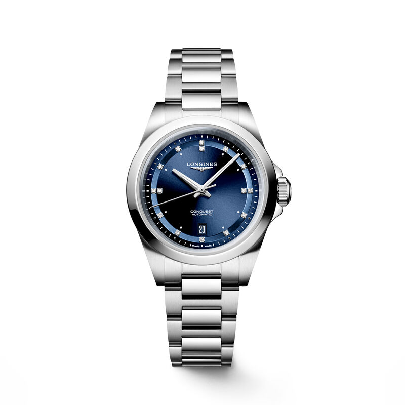 Longines Conquest Blue Dial Watch, 30mm image number 0