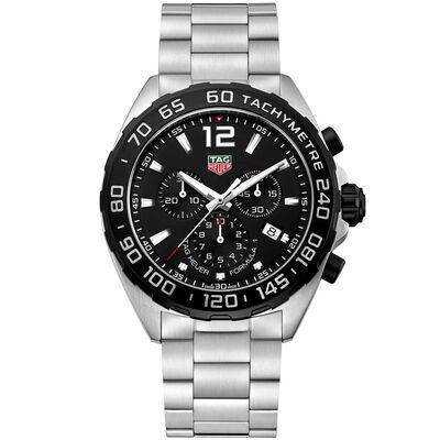 TAG Heuer Formula 1 Quartz Mens Black Steel Chronograph Watch