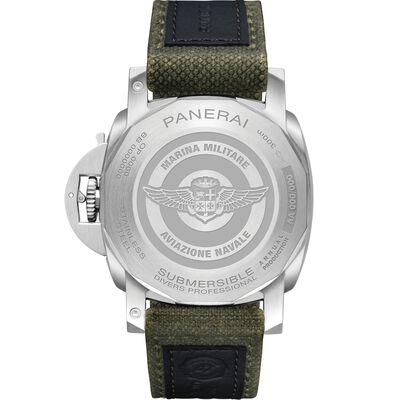 Panerai Submersible Marina Militare Green Dial Watch, 44mm