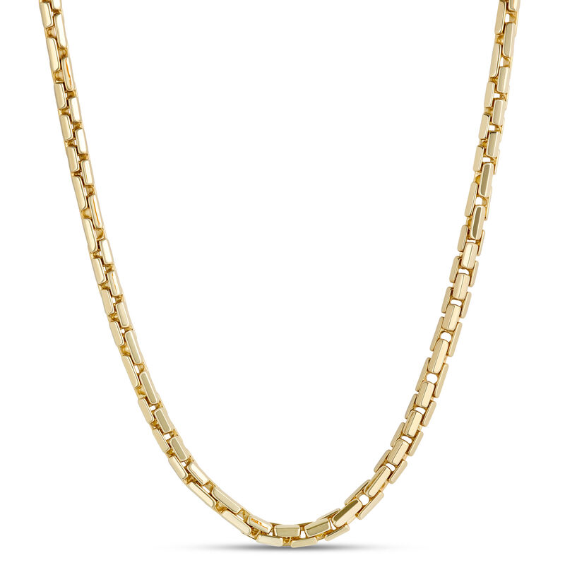 Toscano 24-Inch Chain With Square and Rectangle Links, 14K Yellow Gold image number 0