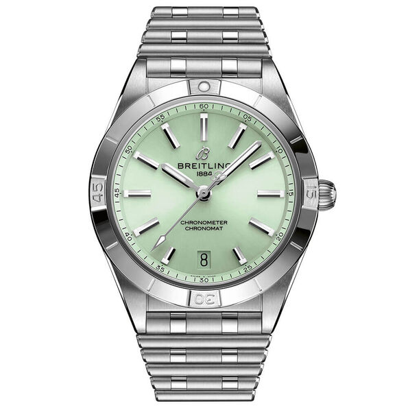 Breitling Chronomat Automatic 36 Mint Green Steel Watch, 36mm