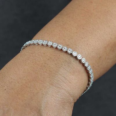 Diamond Halo Bracelet 14K, 3 ctw.