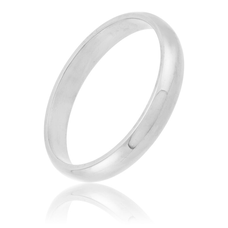 Polished Rounded 3mm Band in Platinum image number 0