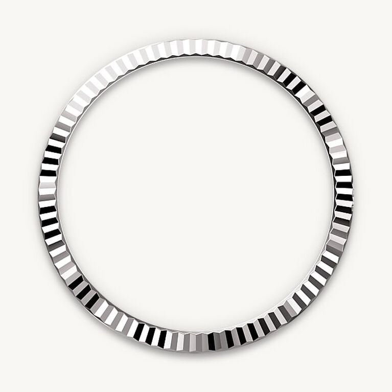 rolex datejust in white rolesor - combination of oystersteel and white gold, m126234-0051 - fluted bezel - ben bridge