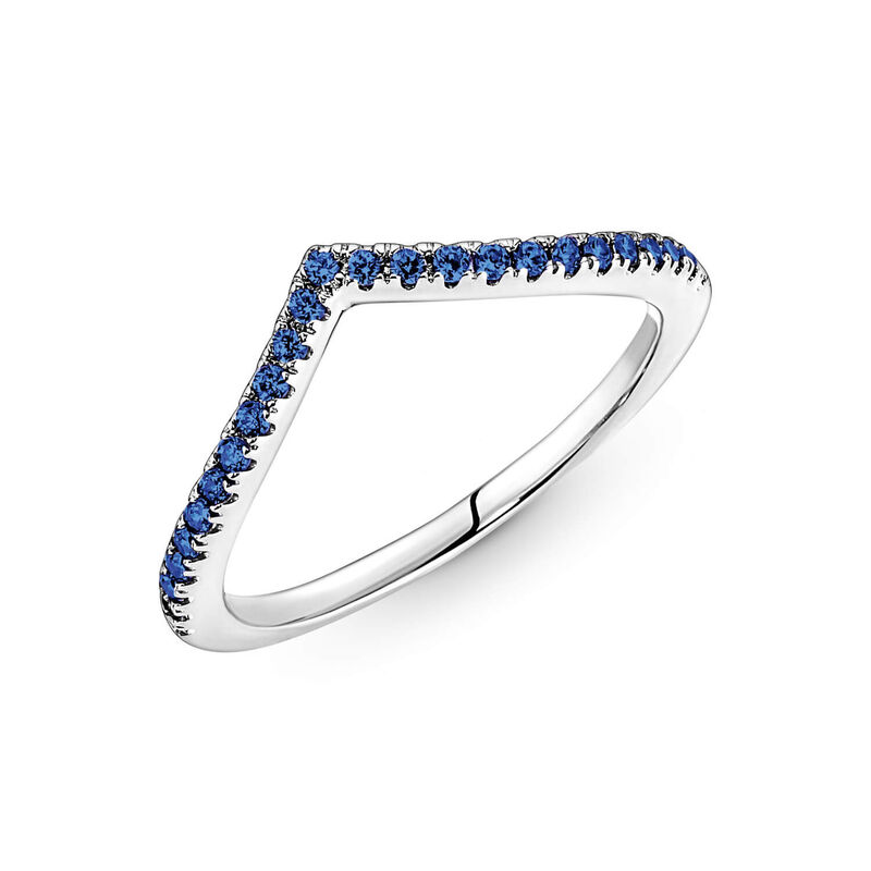 Pandora Timeless Wish Sparkling Blue Crystal Ring image number 3