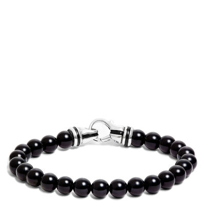 Onyx Men's Bead Bracelet