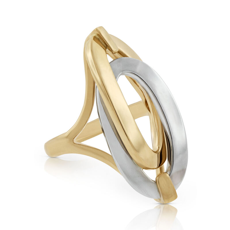 Toscano Double Link Oval Ring 18K image number 1