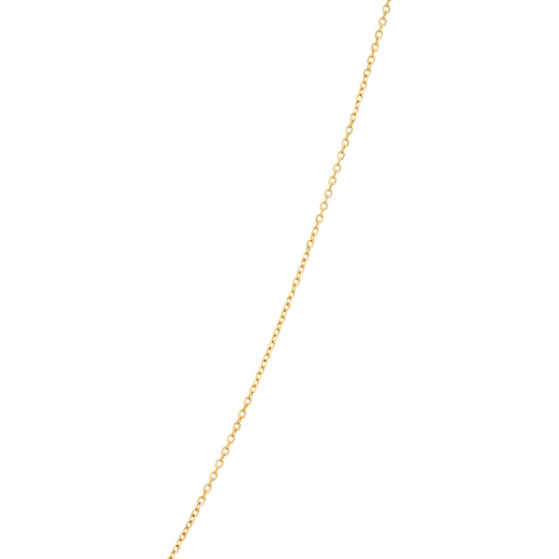Oval Aquamarine Pendant Necklace, 14K Yellow Gold image number 4