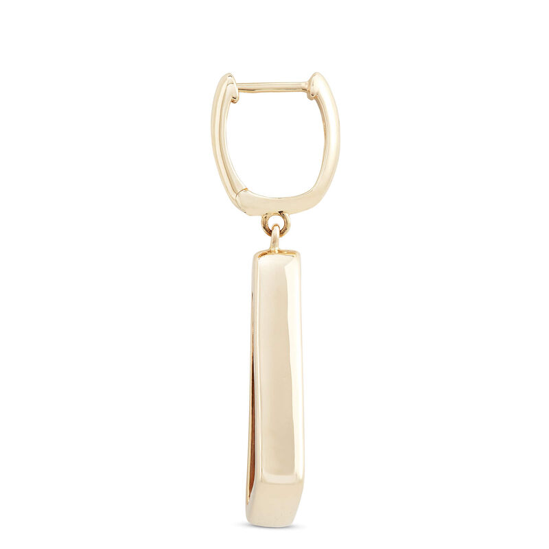 Opal Doublet Leverback Freeform Drop Earrings, 14K Yellow Gold image number 1