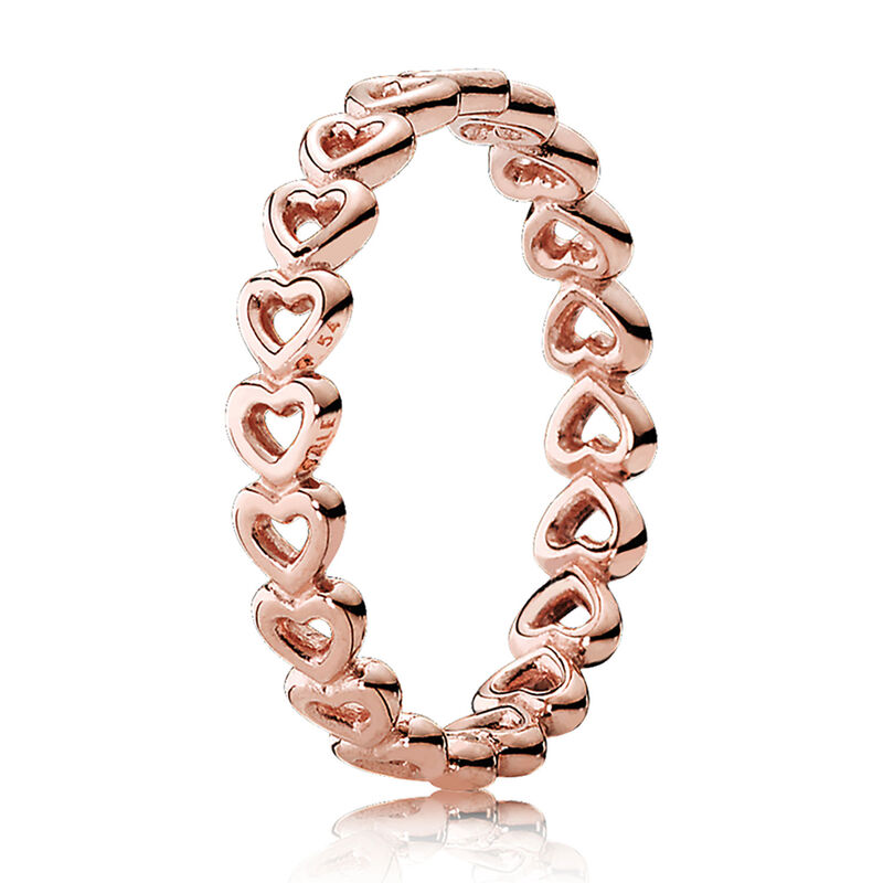 Pandora Band of Hearts Ring image number 1